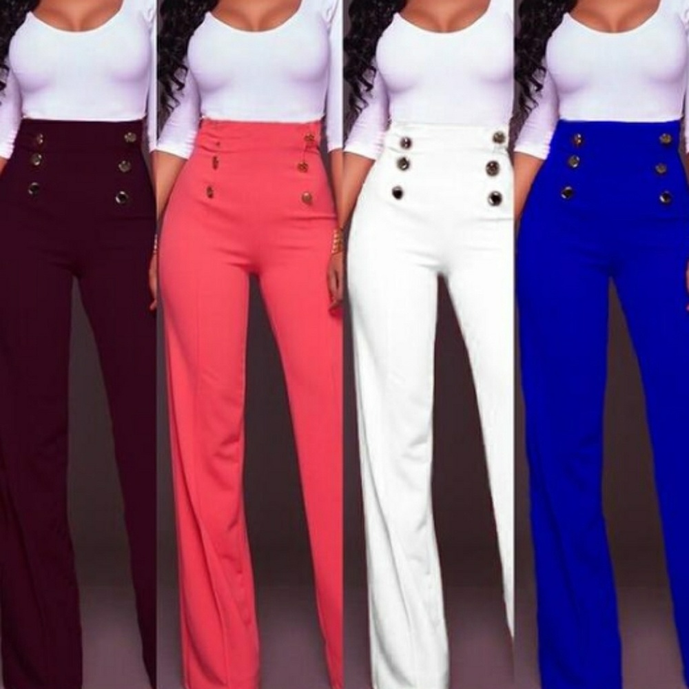 High waisted trousers